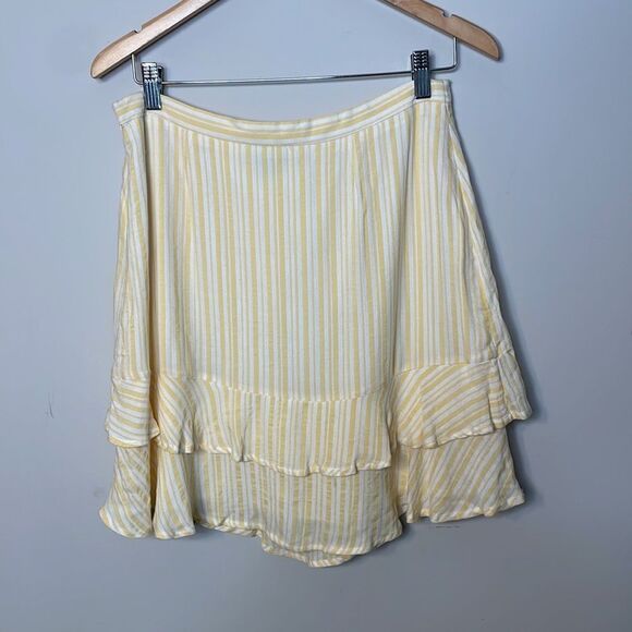 CeCe Yellow Striped Skirt Size 8 - Picture 5 of 8